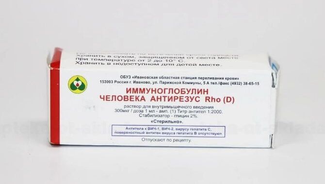 Введение антирезусного иммуноглобулина .